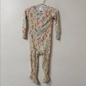 Gerber Cream Alphabet Print Kids Footie